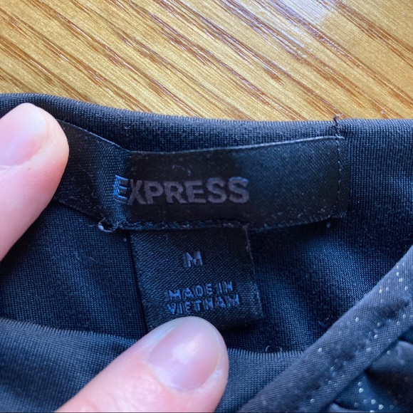 Express Black w/ Gold Shimmer Tank Top - Medium - Picture 5 of 5